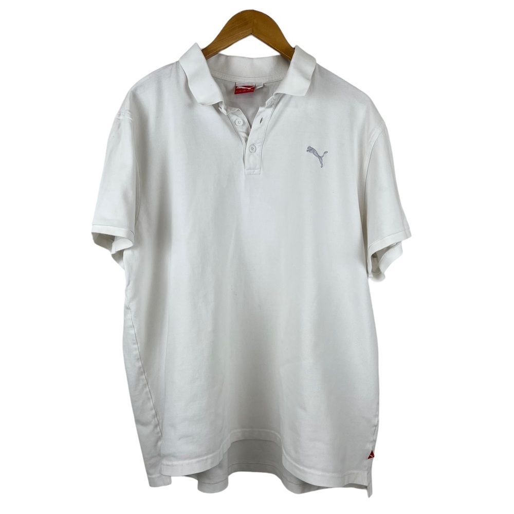 Puma Men's White Polo Shirt Classic Sportswear Essential Mens Size XXL 2XL
